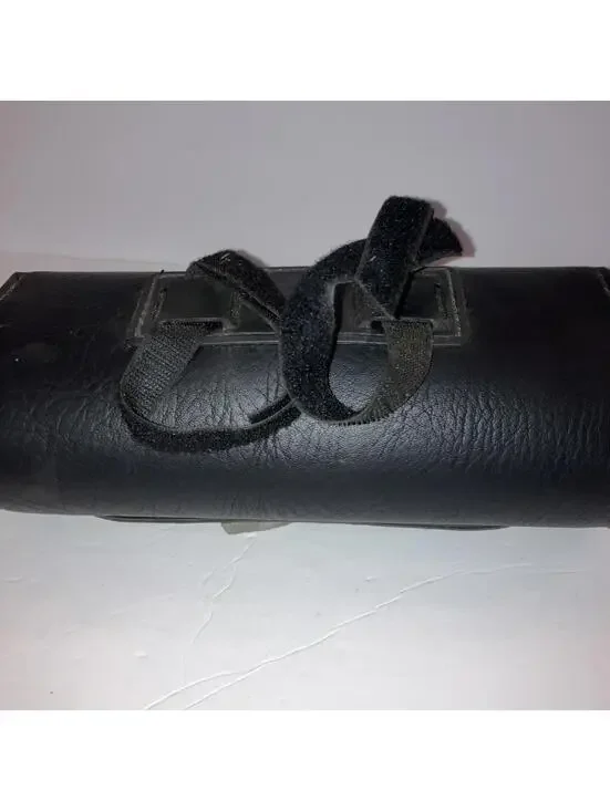 VTG All American Rider Black Leather Motorcycle Tool Roll Fork Bag Saddlebag USA - Picture 7 of 9
